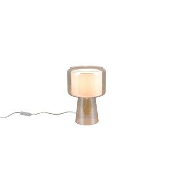 Trio verlichting Rocka Tafellamp Bruin, Goud, 1-licht