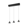 Trio verlichting Romeo Hanglamp LED Zwart, 3-lichts