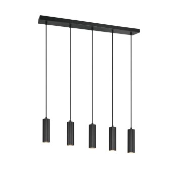 Trio verlichting Soka Hanglamp Zwart, 5-lichts