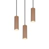 Trio verlichting Soka Hanglamp Bruin, 3-lichts