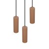Trio verlichting Soka Hanglamp Bruin, 3-lichts