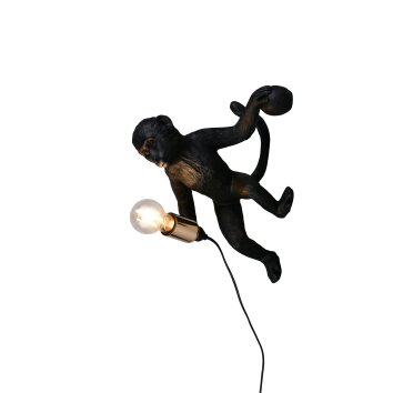 Reality Louy Wandlamp Zwart, 1-licht