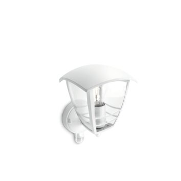 Philips verlichting Creek Wandlamp Wit, 1-licht, Bewegingsmelder