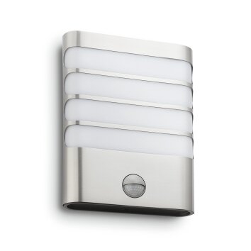 Philips verlichting Raccoon Wandlamp LED Zilver, 1-licht, Bewegingsmelder