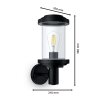 Philips verlichting Wandleuchte Wandlamp voor buiten Zwart, 1-licht