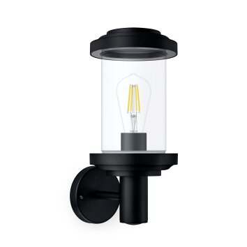 Philips verlichting Wandleuchte Wandlamp voor buiten Zwart, 1-licht