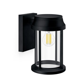 Philips verlichting Bellini Wandlamp voor buiten Zwart, 1-licht