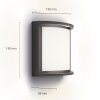 Philips verlichting Samondra Wandlamp voor buiten LED Antraciet, 1-licht