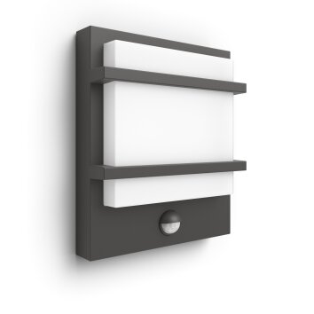 Philips verlichting Petronia Wandlamp voor buiten LED Antraciet, 1-licht