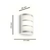 Philips verlichting Python Wandlamp voor buiten LED Zilver, 1-licht