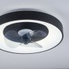 Lichten Direct VENIKA Plafondlamp LED Zwart, 1-licht, Afstandsbediening