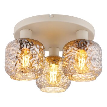 Globo Antonio Plafondlamp Beige, 3-lichts