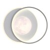 Globo Moon Plafondlamp LED Grijs, Zwart, 1-licht