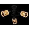 Globo Mali Plafondlamp Zwart, 3-lichts
