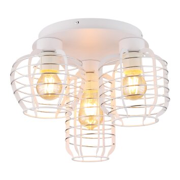 Globo Nesa Plafondlamp Wit, 3-lichts