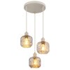 Globo Antonio Hanglamp Beige, 3-lichts