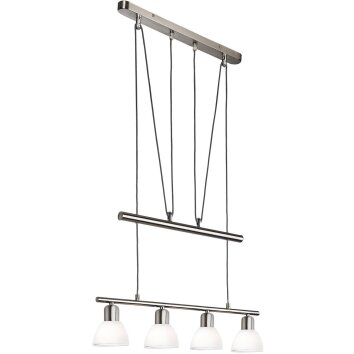 Globo Mattes Hanglamp Nikkel mat, 4-lichts