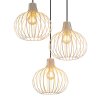 Globo Mateo Hanglamp Cream, 3-lichts