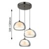 Globo Avila Hanglamp LED Chroom, Zwart, 1-licht, Afstandsbediening