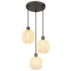 Globo Brokana Hanglamp Chroom, Zwart, 3-lichts