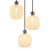 Globo Brokana Hanglamp Chroom, Zwart, 3-lichts