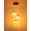 Globo Brokana Hanglamp Chroom, Zwart, 3-lichts