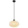 Globo Brokana Hanglamp Chroom, Zwart, 1-licht