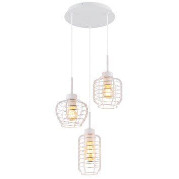 Globo Nesa Hanglamp Wit, 3-lichts