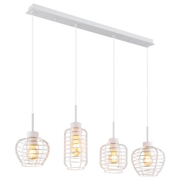 Globo Nesa Hanglamp Wit, 4-lichts