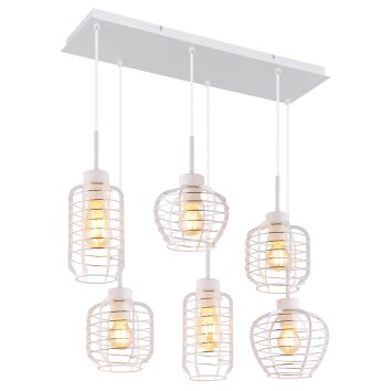 Globo Nesa Hanglamp Wit, 6-lichts