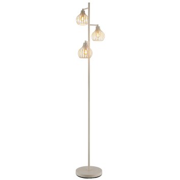 Globo Mateo Staande lamp Cream, 3-lichts