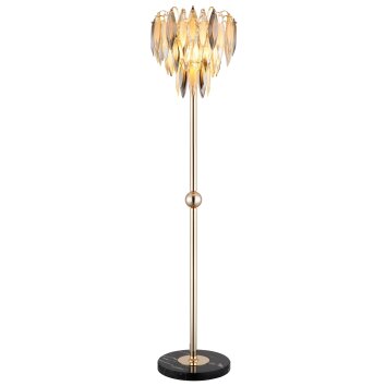 Globo Elinor Staande lamp Goud, Zwart, 4-lichts