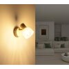 Globo Planta Wandlamp, Muurspot houtlook, Zandkleurig, 1-licht