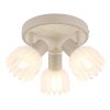 Globo Planta Plafondlamp houtlook, Zandkleurig, 3-lichts