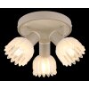 Globo Planta Plafondlamp houtlook, Zandkleurig, 3-lichts