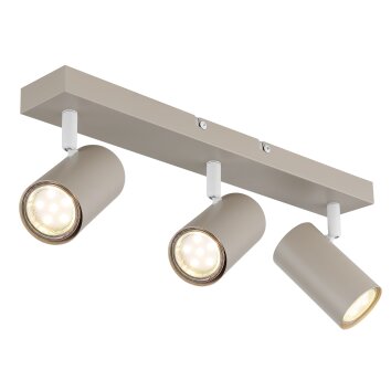 Globo Robby Plafondlamp Zandkleurig, 3-lichts