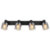 Globo Jack Plafondlamp Zwart, 4-lichts