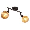 Globo Frosta Plafondlamp Chroom, Zwart, 2-lichts