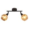 Globo Frosta Plafondlamp Chroom, Zwart, 2-lichts