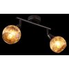 Globo Frosta Plafondlamp Chroom, Zwart, 2-lichts