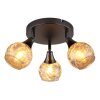 Globo Frosta Plafondlamp Chroom, Zwart, 3-lichts