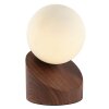 Globo Alisa Tafellamp Hout donker, Natuurlijke kleuren, 1-licht