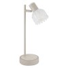 Globo Planta Tafellamp houtlook, Zandkleurig, 1-licht