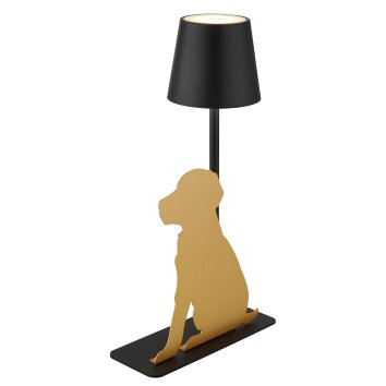 Globo Furri Tafellamp LED Goud, Zwart, 1-licht