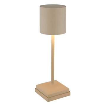 Globo Dixon Tafellamp LED Zandkleurig, 1-licht