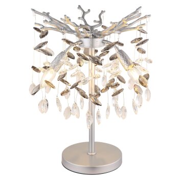 Globo Queena Tafellamp Zilver, 3-lichts