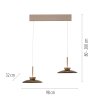 Paul Neuhaus Verlichting Moon Hanglamp LED Brons, 4-lichts
