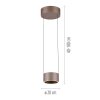 Paul Neuhaus Verlichting Clipse Hanglamp LED Brons, 2-lichts, Afstandsbediening