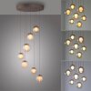 Paul Neuhaus Verlichting Popup Hanglamp LED Brons, 7-lichts, Afstandsbediening