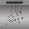 Paul Neuhaus Verlichting Popup Hanglamp LED Grijs, 13-lichts, Afstandsbediening
